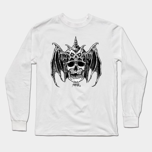 Dragon Skull Warrior Long Sleeve T-Shirt by sawblade666